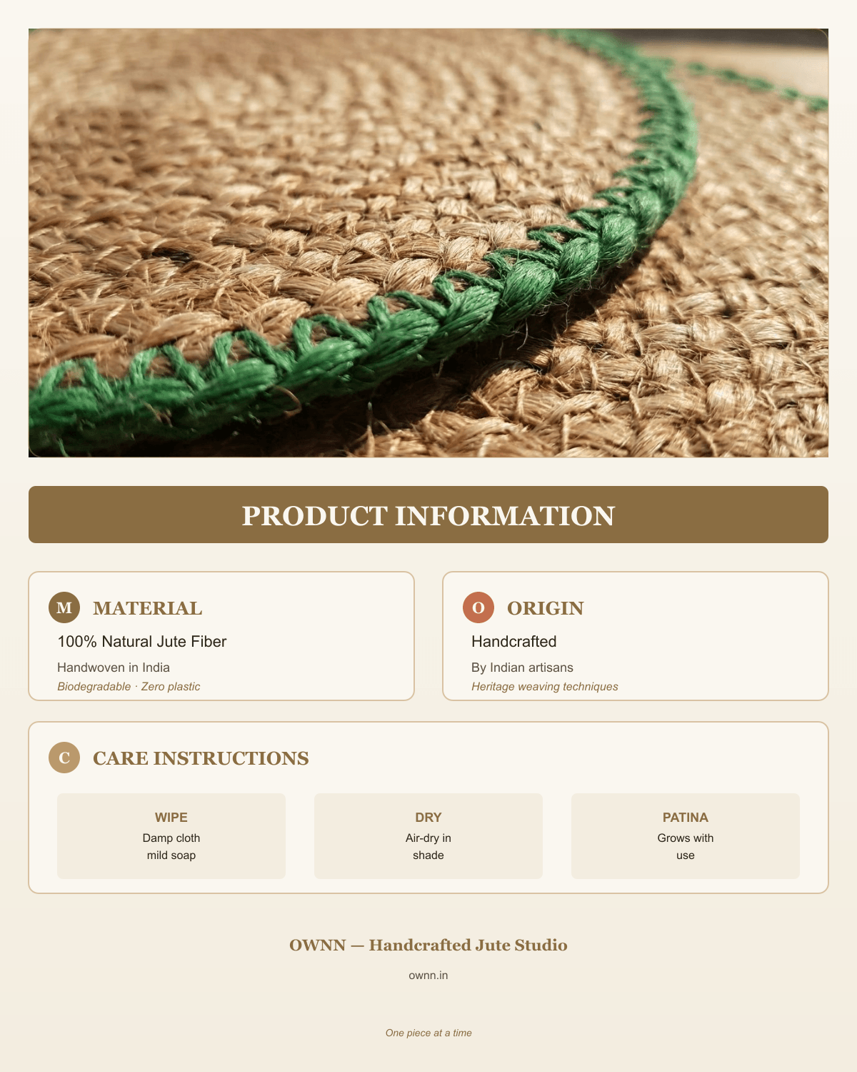 Premium green doormat medium dimensions